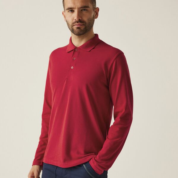 Pro 65/35 long sleeve polo Thumbnail