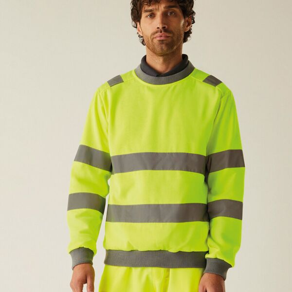 Hi-vis Pro contrast crew neck sweatshirt Thumbnail
