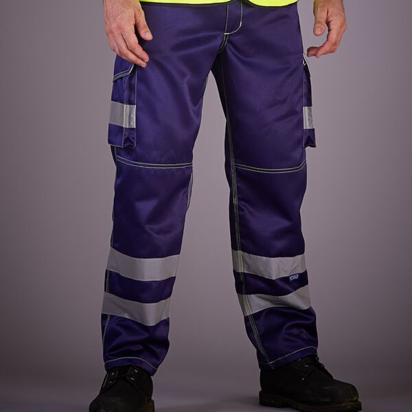 Yoko Hi-Vis Cargo Trousers with Knee Pad Pockets Thumbnail