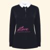 Women's long sleeve plain rugby shirt Thumbnail